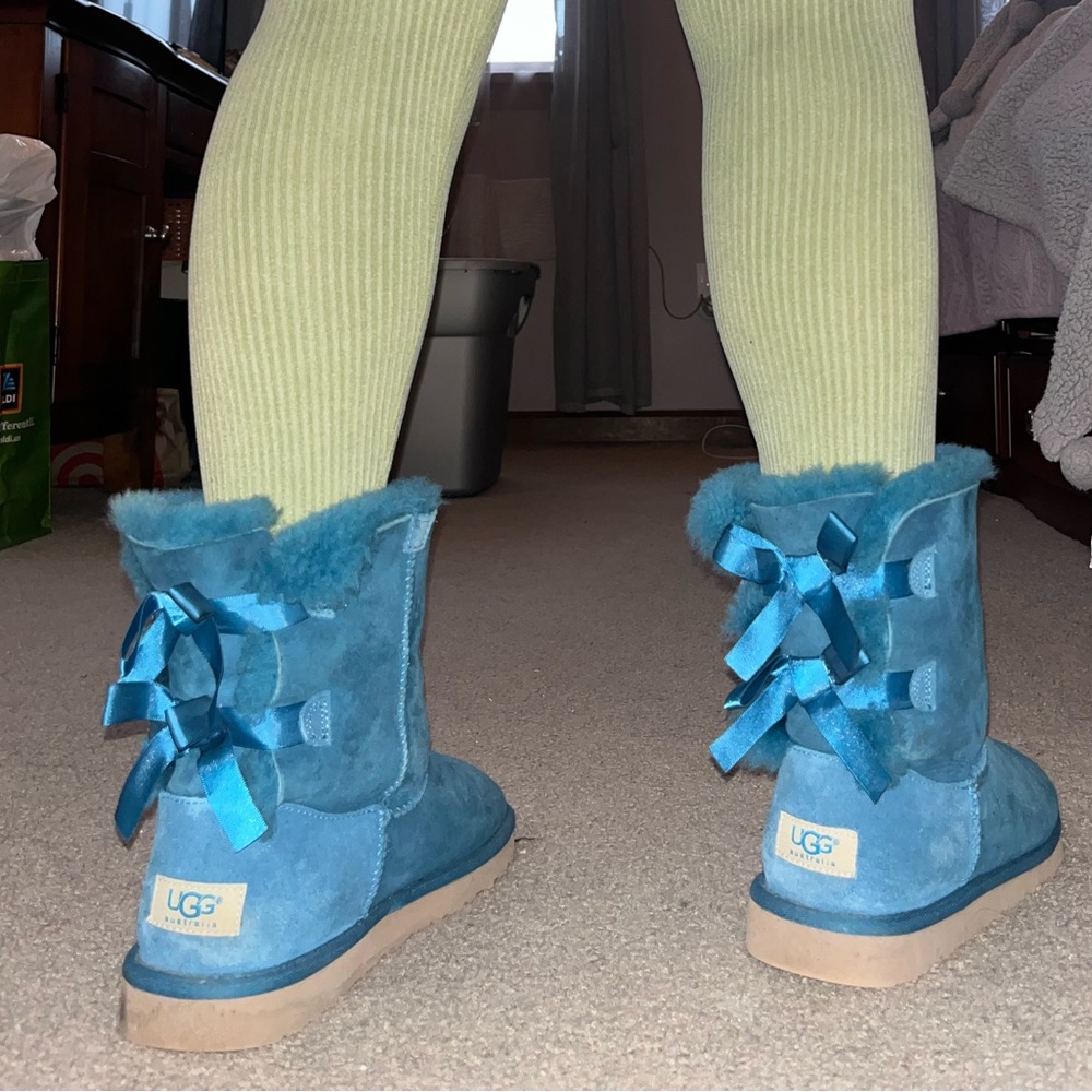 Blue Bailey Bow UGGS